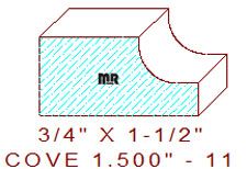 Cove 1-1/2" - 11 Cove 1-1/2" - 11