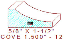 Cove 1-1/2" - 12 Cove 1-1/2" - 12