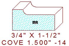 Cove 1-1/2" - 14 Cove 1-1/2" - 14