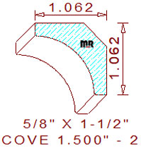 Cove 1-1/2" - 2 Cove 1-1/2" - 2
