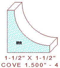 Cove 1-1/2" - 4 Cove 1-1/2" - 4