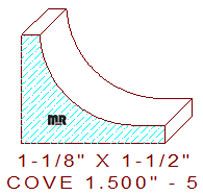 Cove 1-1/2" - 5 Cove 1-1/2" - 5