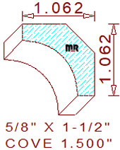 Cove 1-1/2" Cove 1-1/2"