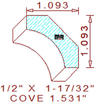 Cove 1-17/32" Cove 1-17/32"