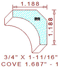 Cove Moulding 1-11/16" - 1