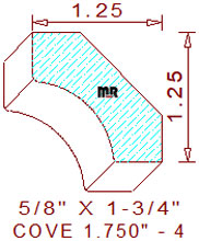 Cove Moulding 1-3/4" - 4