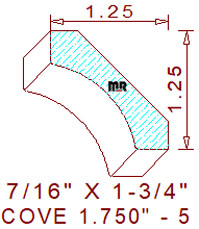 Cove Moulding 1-3/4" - 5 Cove Moulding 1-3/4" - 5