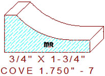 Cove Moulding 1-3/4" - 7 Cove Moulding 1-3/4" - 7