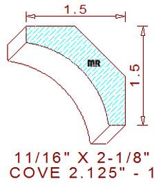 Cove Mould 2-1/8" - 1 Cove Mould 2-1/8" - 1