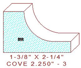 Cove 2-1/4" - 3 Cove 2-1/4" - 3