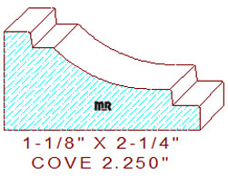 Cove 2-1/4" Cove 2-1/4"