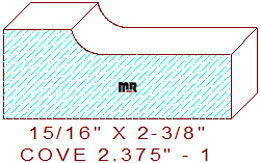 Cove Moulding 2-3/8" - 1 Cove Moulding 2-3/8" - 1