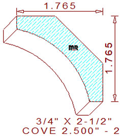 Cove Moulding 2-1/2" - 2