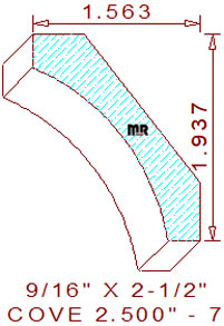 Cove Moulding 2-1/2" - 7