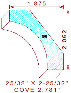 Cove 2-25/32" Cove 2-25/32"