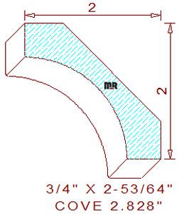 Cove Moulding 2-53/64"