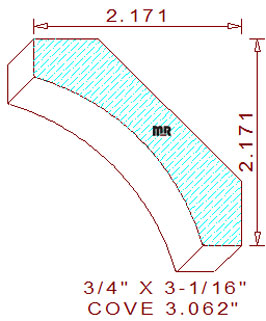 Cove Moulding 3-1/16"