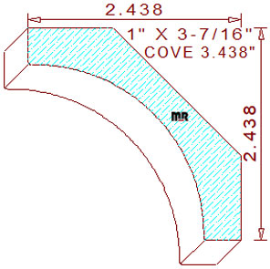 Cove 3-7/16" Cove 3-7/16"