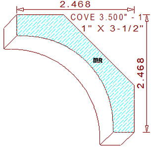 Cove Moulding 3-1/2" - 1 Cove Moulding 3-1/2" - 1