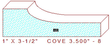 Cove Moulding 3-1/2" - 8