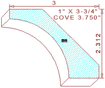 Cove Moulding 3-3/4" Cove Moulding 3-3/4"