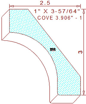 Cove 3-29/32" - 1
