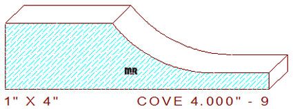 Cove Moulding 4" - 9 Cove Moulding 4" - 9