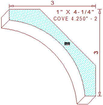 Cove Mould 4-1/4" - 2 Cove Mould 4-1/4" - 2
