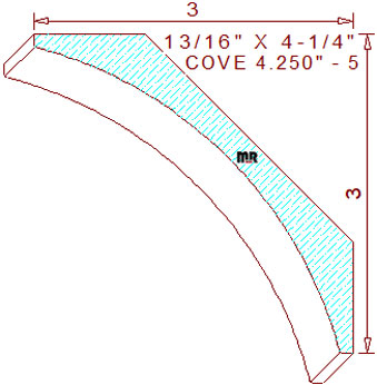 Cove Mould 4-1/4" - 5 Cove Mould 4-1/4" - 5