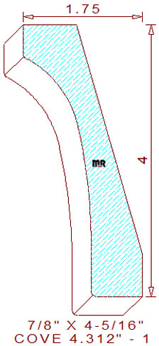 Cove Moulding 4-5/16" - 1 Cove Moulding 4-5/16" - 1