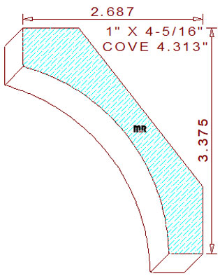 Cove Moulding 4-5/16" Cove Moulding 4-5/16"