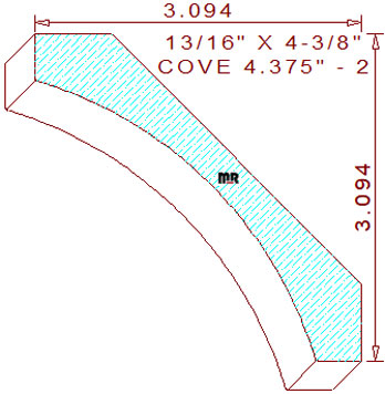 Cove Moulding 4-3/8" - 2 Cove Moulding 4-3/8" - 2