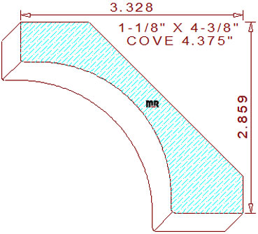 Cove Moulding 4-3/8" Cove Moulding 4-3/8"