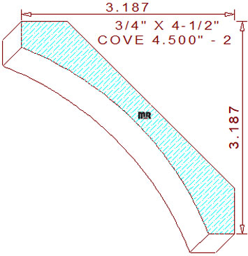 Cove Moulding 4-1/2" - 2 Cove Moulding 4-1/2" - 2