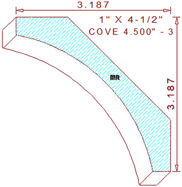 Cove Moulding 4-1/2" - 3 Cove Moulding 4-1/2" - 3