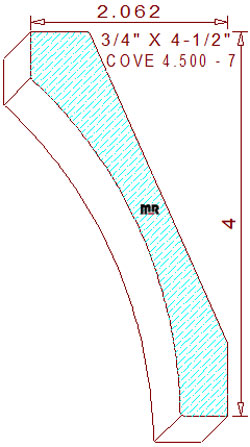 Cove Moulding 4-1/2" - 7 Cove Moulding 4-1/2" - 7