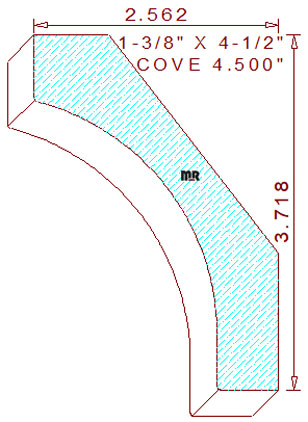 Cove Moulding 4-1/2" Cove Moulding 4-1/2"