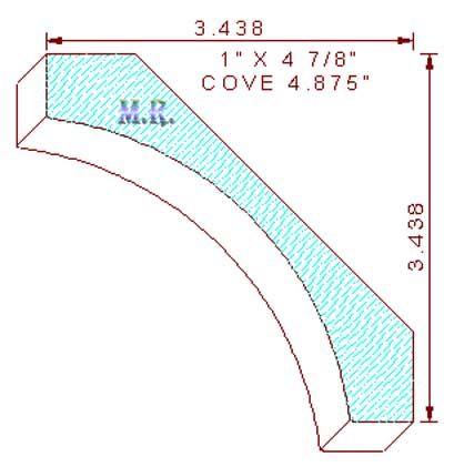 Cove Moulding 4-7/8" Cove Moulding 4-7/8"