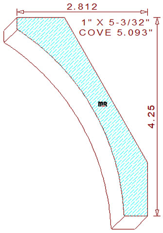 Cove Moulding 5-3/32" Cove Moulding 5-3/32"