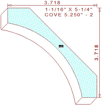 Cove Moulding 5-1/4" - 2 Cove Moulding 5-1/4" - 2