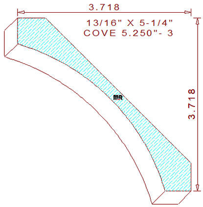 Cove Moulding 5-1/4" - 3 Cove Moulding 5-1/4" - 3
