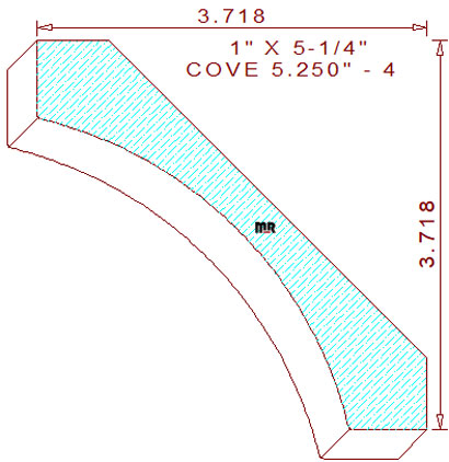 Cove Moulding 5-1/4" - 4 Cove Moulding 5-1/4" - 4