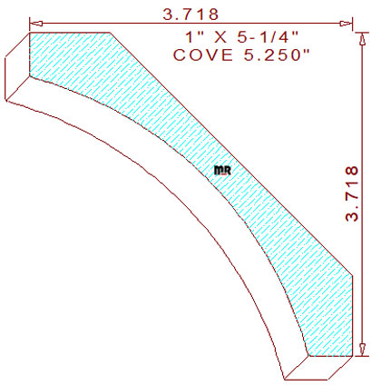 Cove Moulding 5-1/4" Cove Moulding 5-1/4"