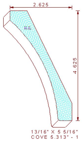 Cove Moulding 5-5/16" - 1 Cove Moulding 5-5/16" - 1