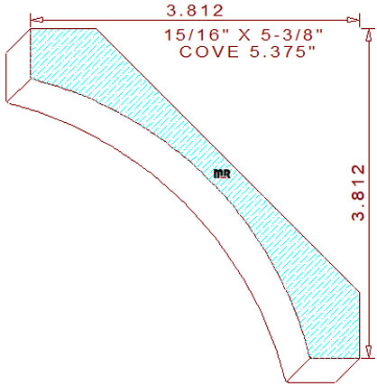 Cove Moulding 5-3/8" Cove Moulding 5-3/8"