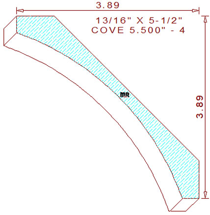Cove Moulding 5-1/2" - 4 Cove Moulding 5-1/2" - 4