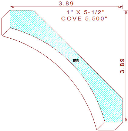 Cove Mould 5-1/2" Cove Mould 5-1/2"