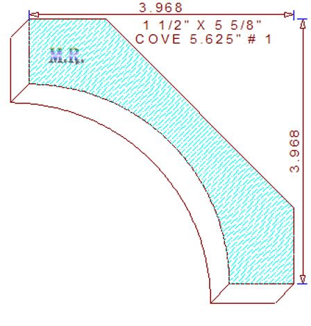 Cove Moulding 5-5/8" - 1 Cove Moulding 5-5/8" - 1
