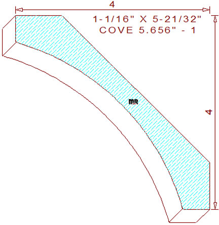 Cove Moulding 5-21/32" - 1 Cove Moulding 5-21/32" - 1