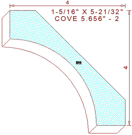 Cove Moulding 5-21/32" - 2 Cove Moulding 5-21/32" - 2